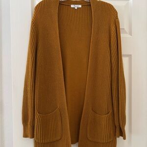 Madewell Ribbed Open Front Cardigan Sweater